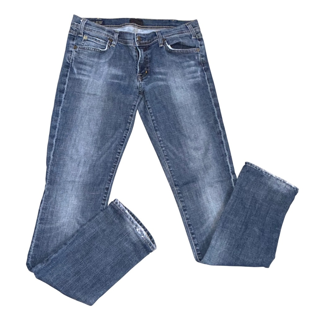 Citizens of Humanity Mens Straight Leg Jeans Blue Medium Wash Denim 31x31.5